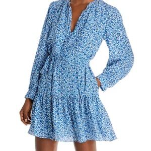Rebecca Taylor Blue Floral Women's Dress Small